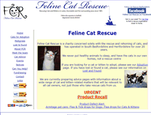 Tablet Screenshot of felinecatrescue.org.uk